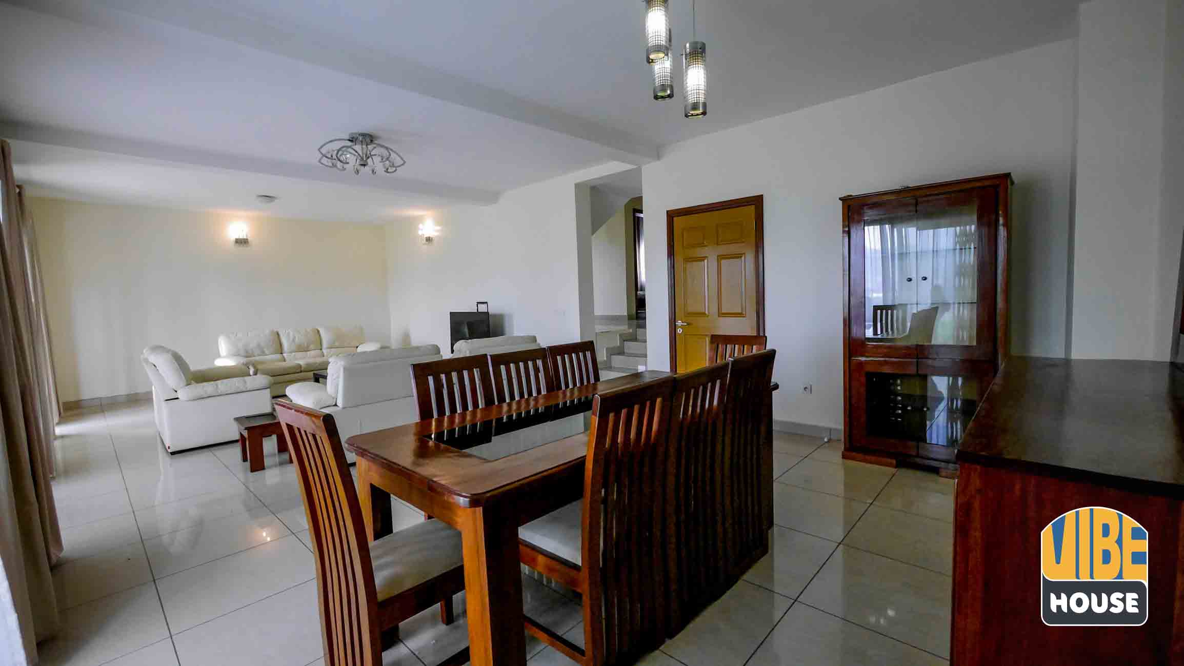 Elegant living room in house for rent in Kibagabaga, Kigali