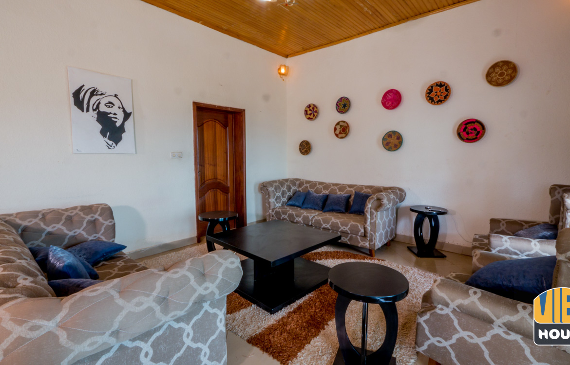 Living area with African decor