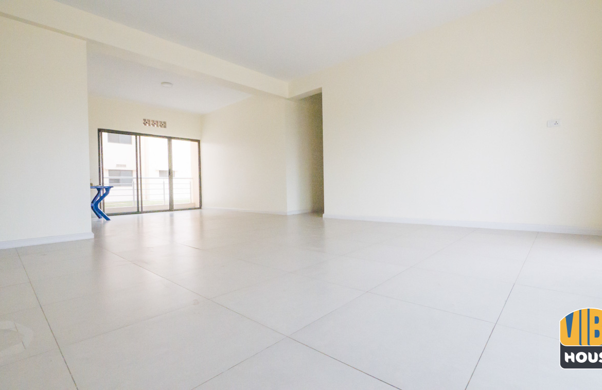 Living room area of apartment for rent in Kigali