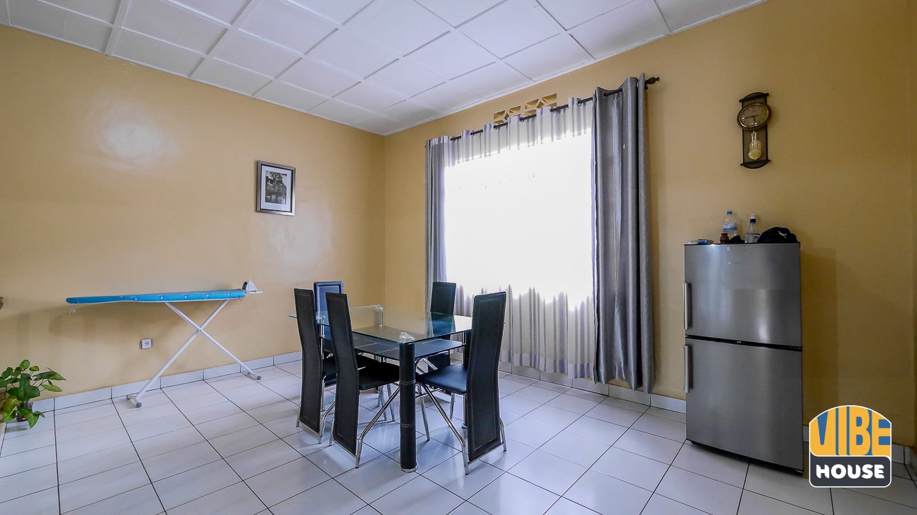 Elegant dining area of furnsihed house for rent in Gacuriro, Kigali