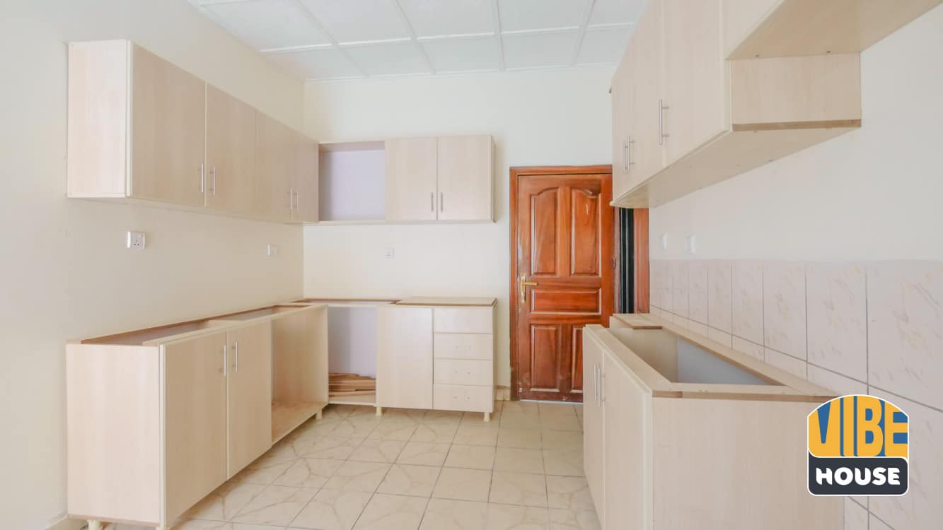 Modern Kitchen with cabinets in Gisozi home rental, Kigali