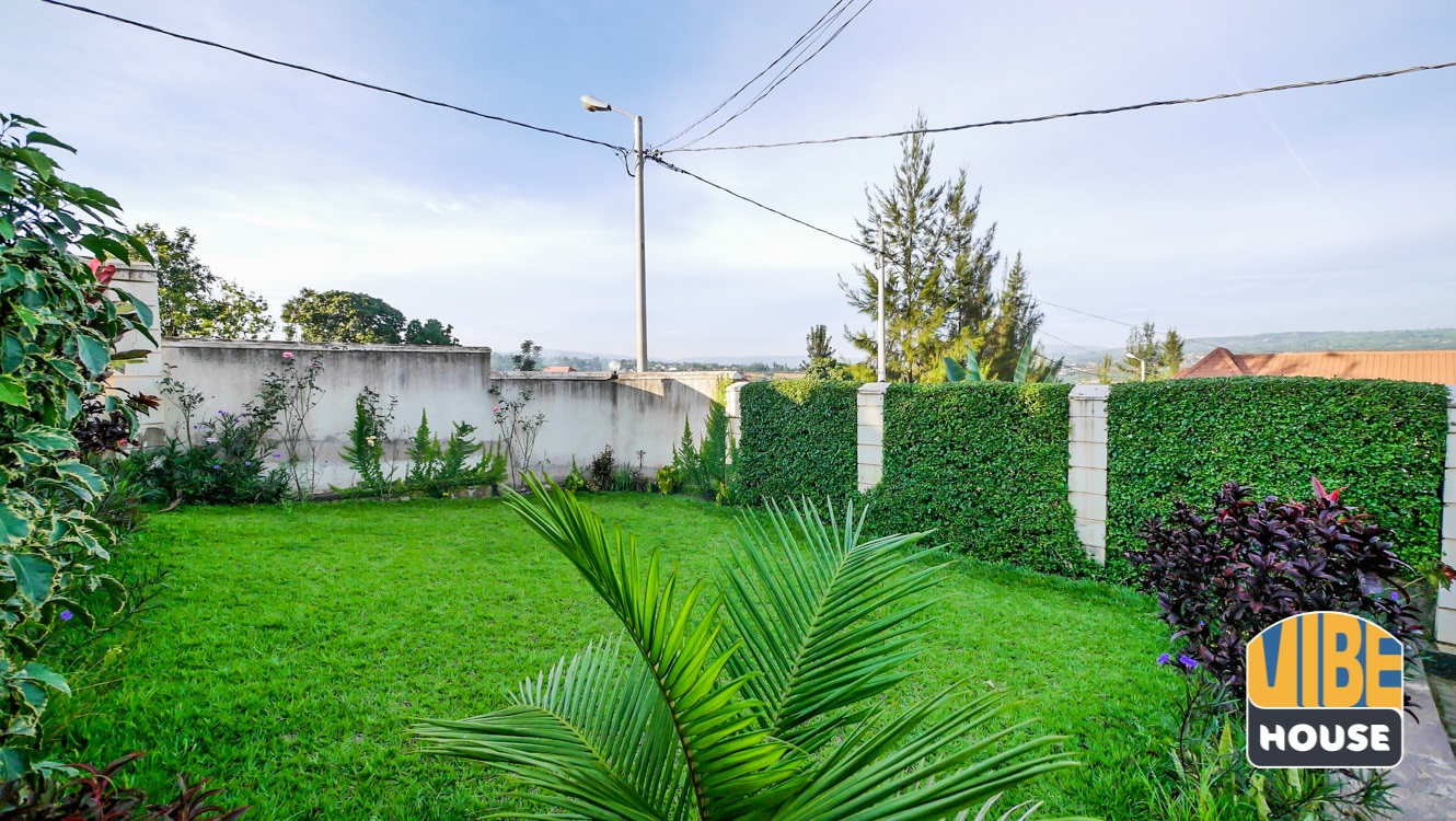 Big garden at house for sale in Kanombe, Kigali